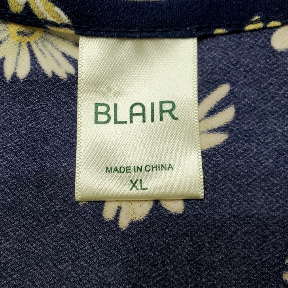 Blair Women's Boutique A-Line Daisy Dress Size XL Navy Color To Knee Great Dress - Picture 5 of 5